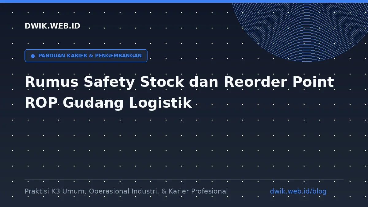 Rumus Safety Stock dan Reorder Point ROP Gudang Logistik